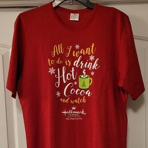 LIKE NEW WOMEN'S HALLMARK MOVIE CHANNEL WINTER CHRISTMAS T SHIRT LARGE